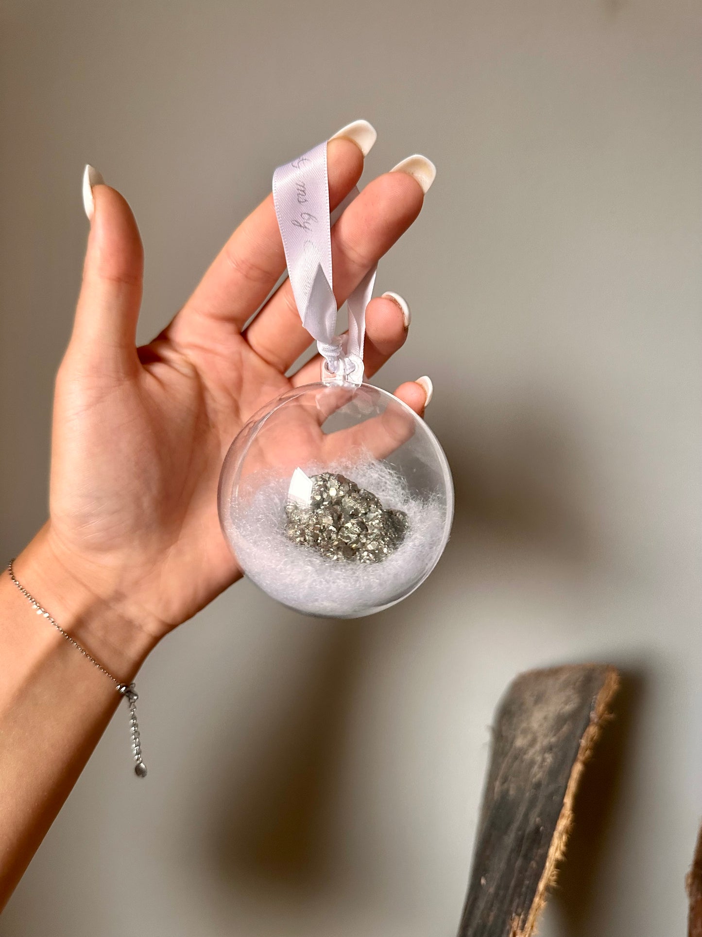 Adorno navideño de pirita