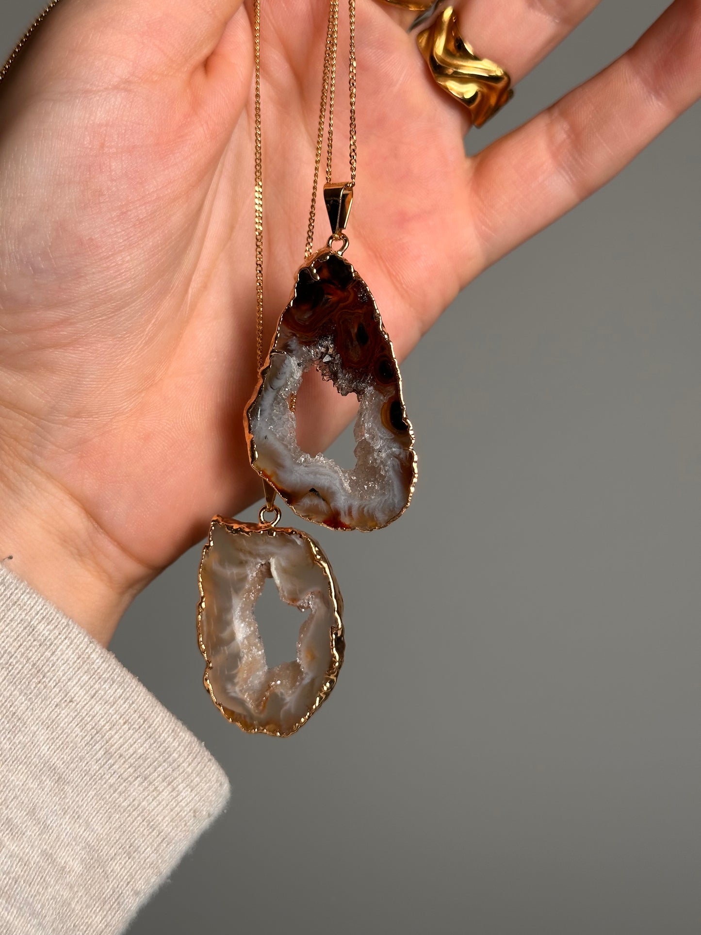 Agaat Geode Ketting