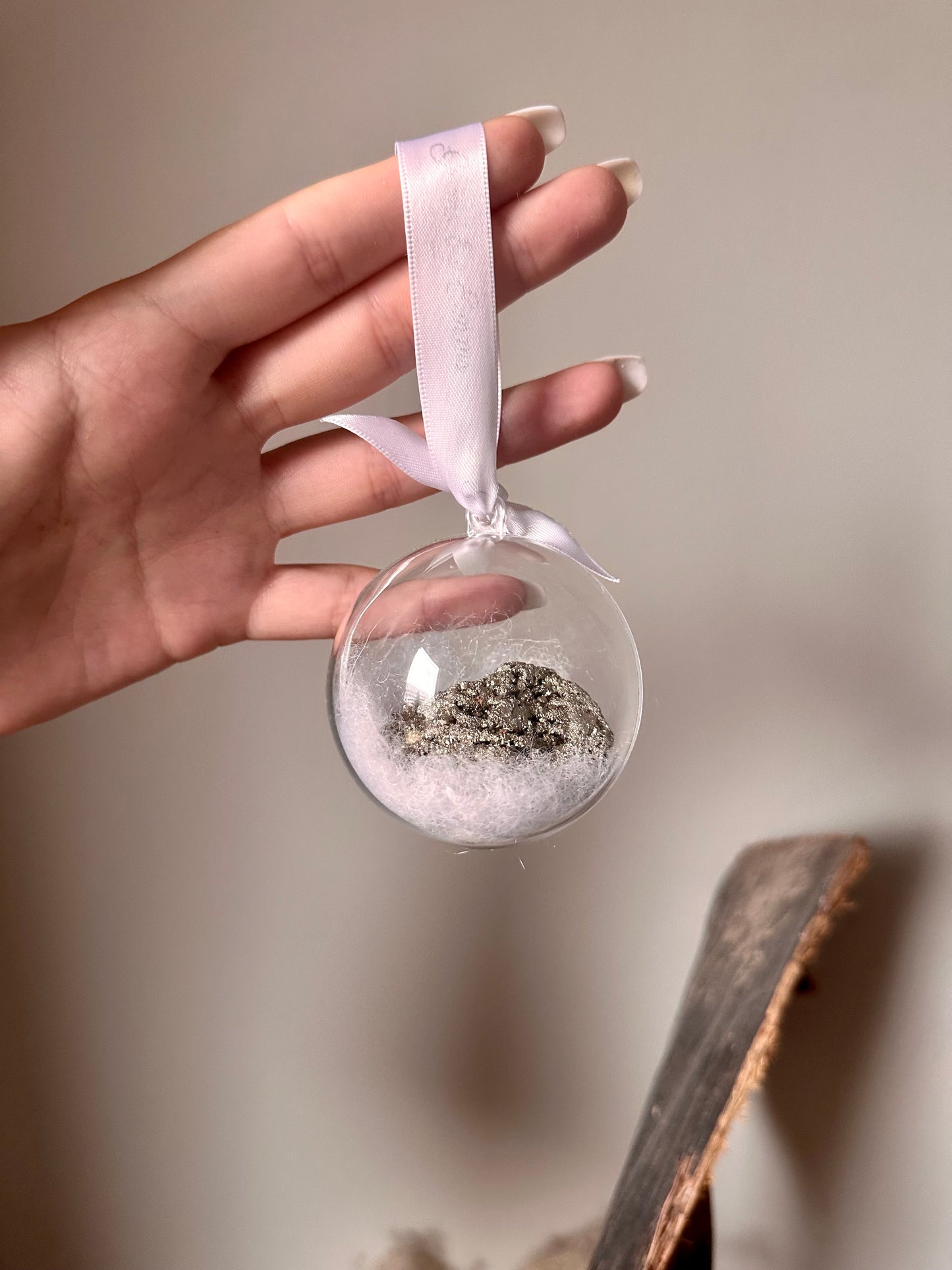 Adorno navideño de pirita