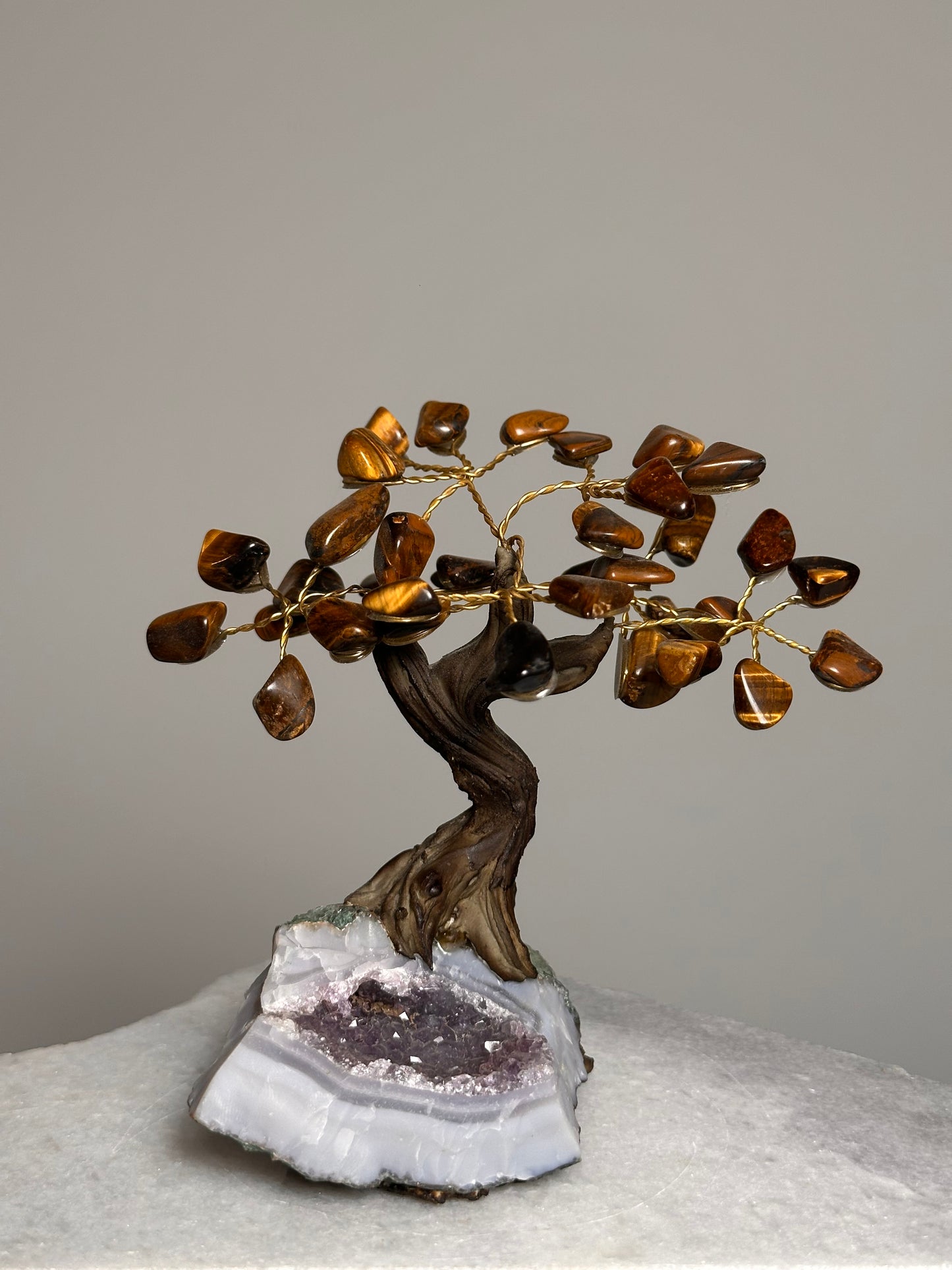 Amethist & Tijgeroog Edelsteen boom