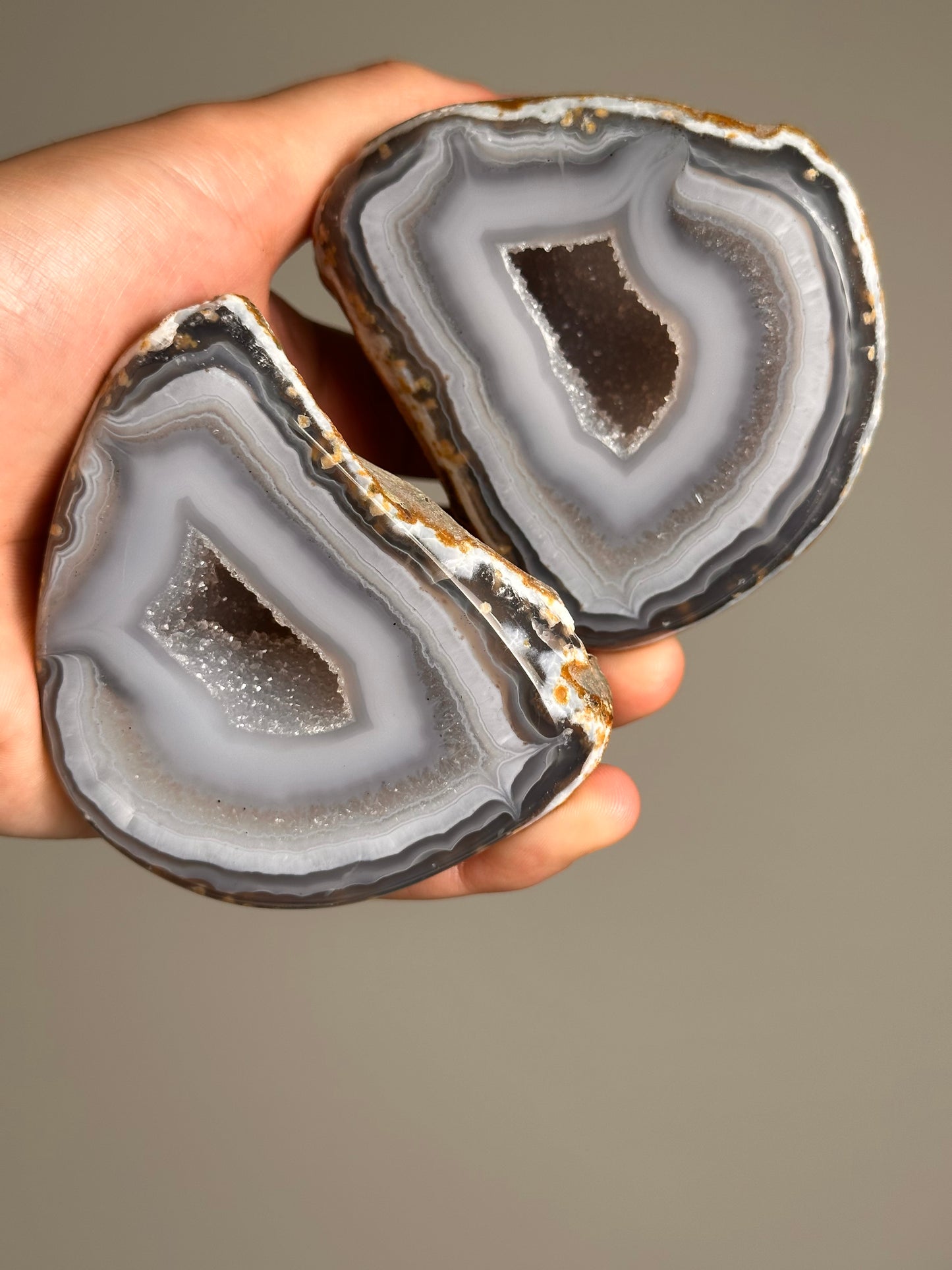 Paar Agaat Geode