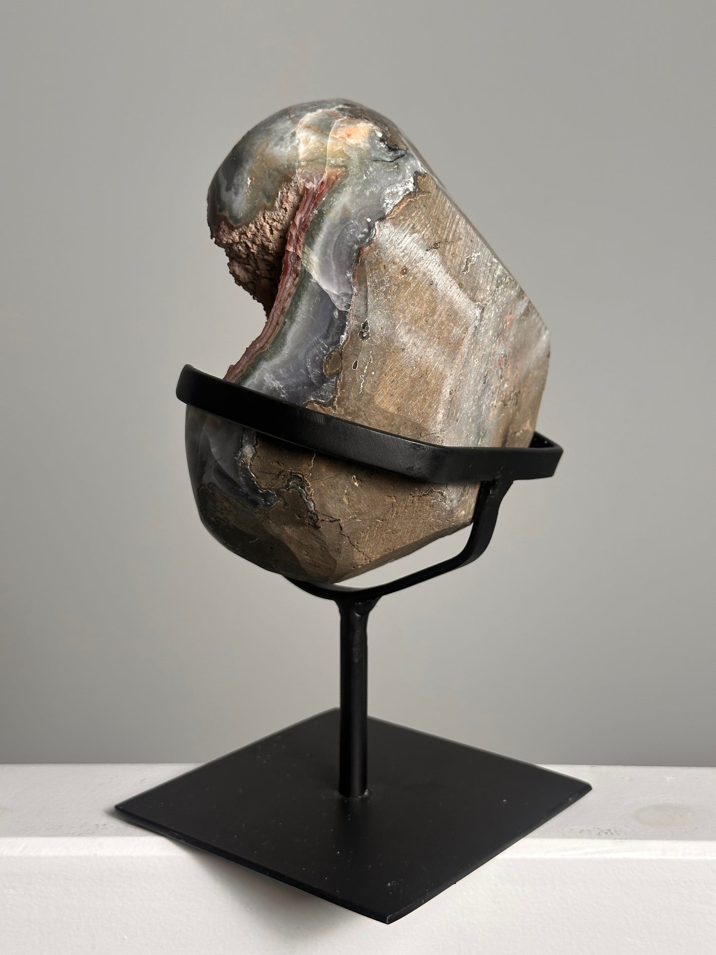 Agaat op standaard met Druzy