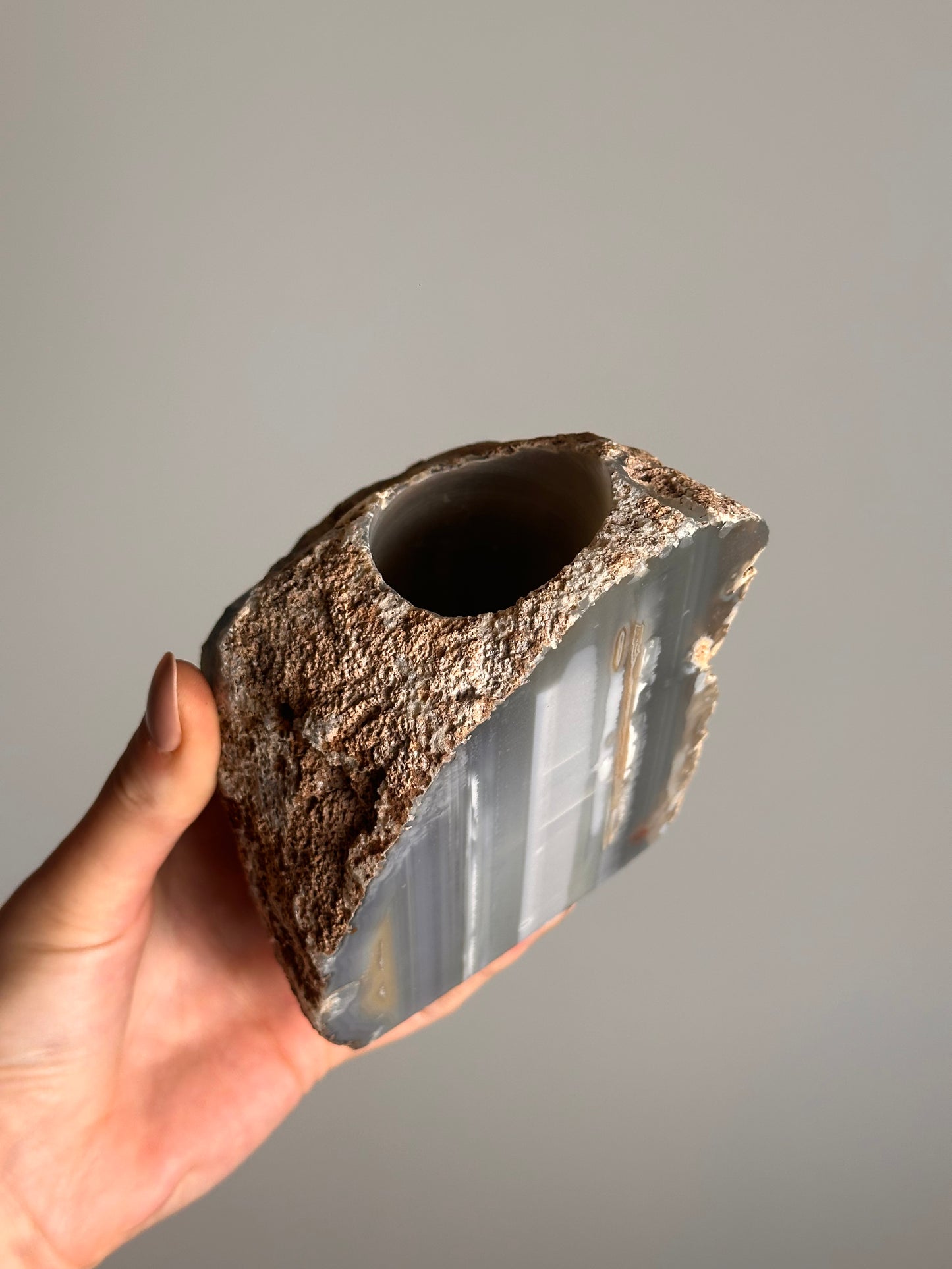 Agaat Waxinelichthouder