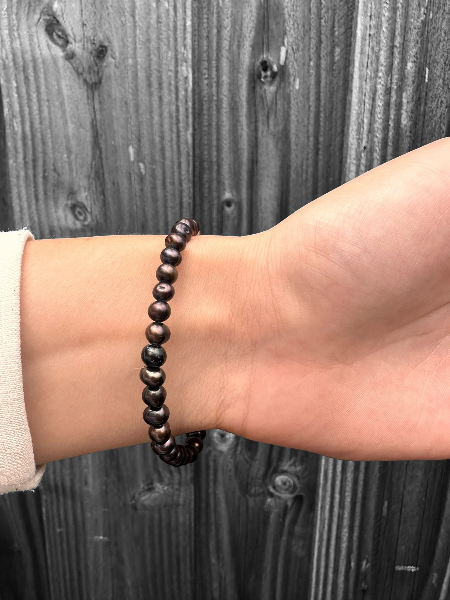 Zwarte Parel Armband