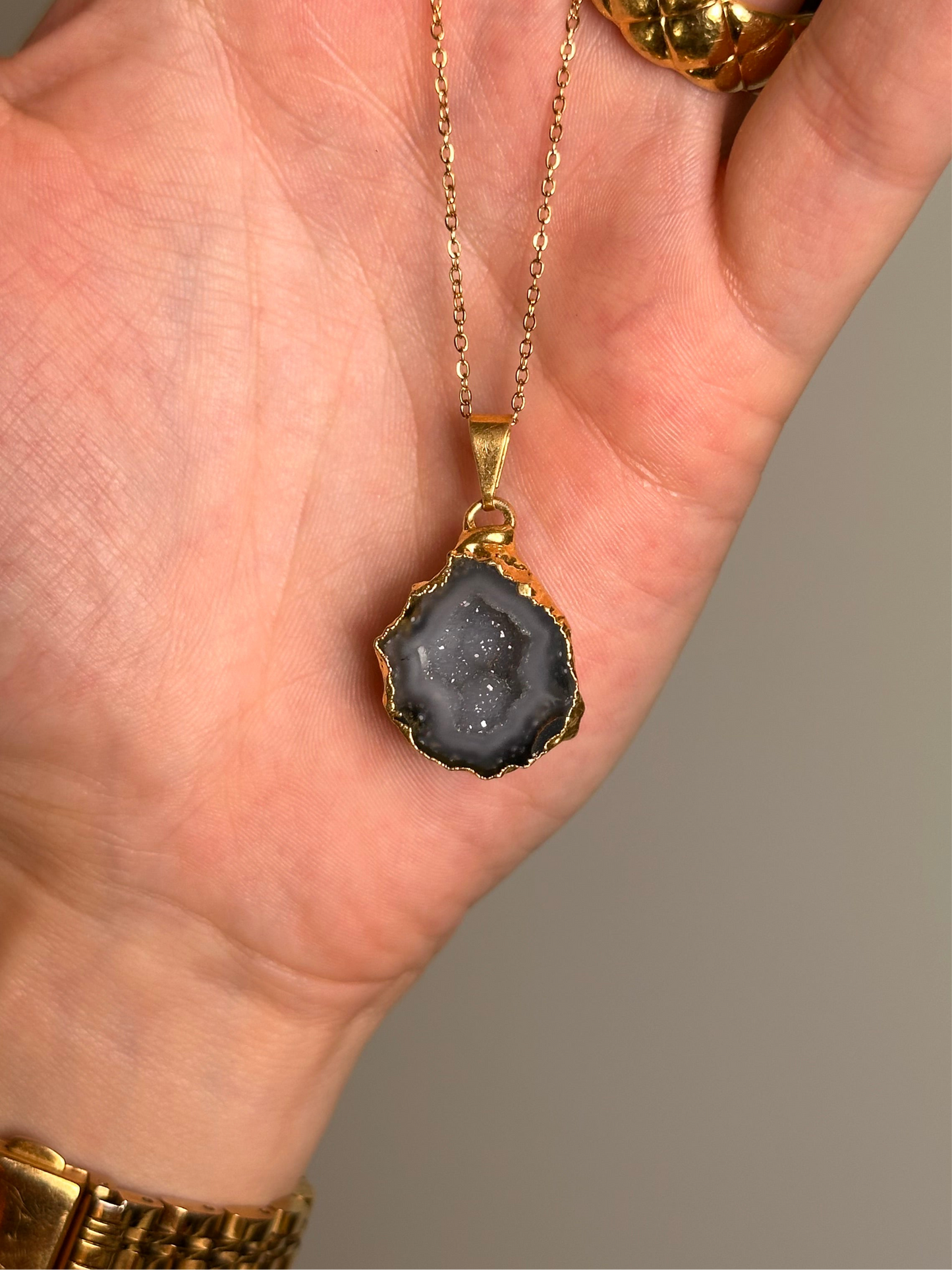 Agaat Geode Ketting