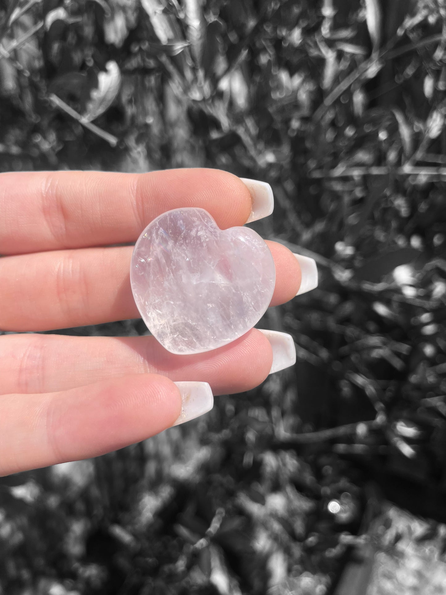 Corazón de cristal de roca