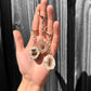 Agaat geode sleutelhanger