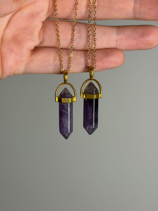 Amethist Point Necklace