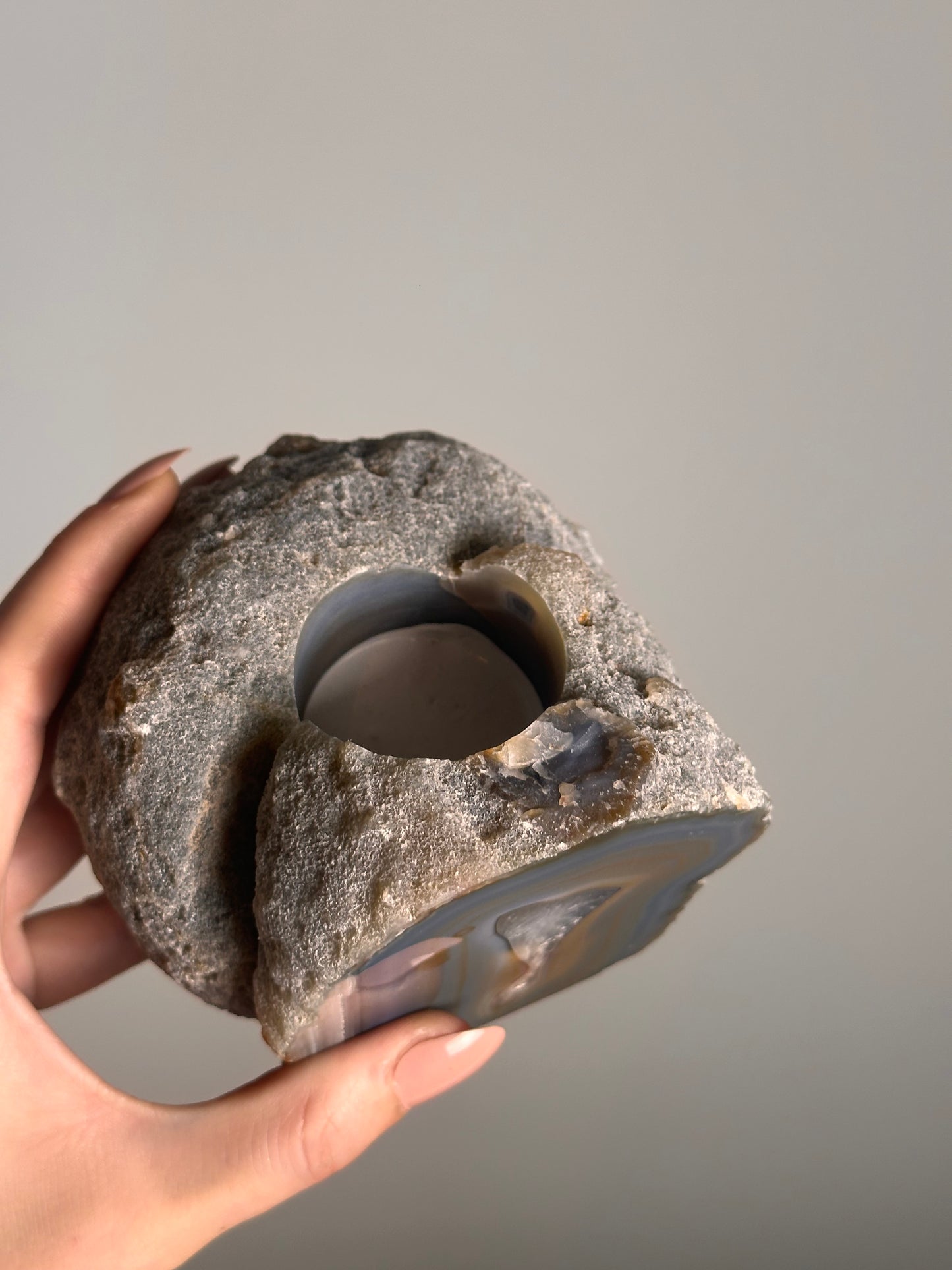 Agaat Waxinelichthouder