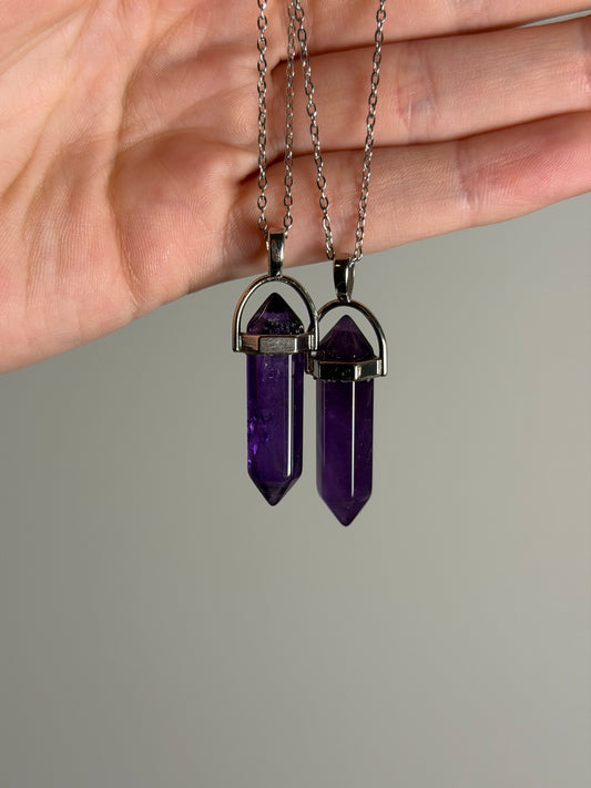 Amethist Point Necklace