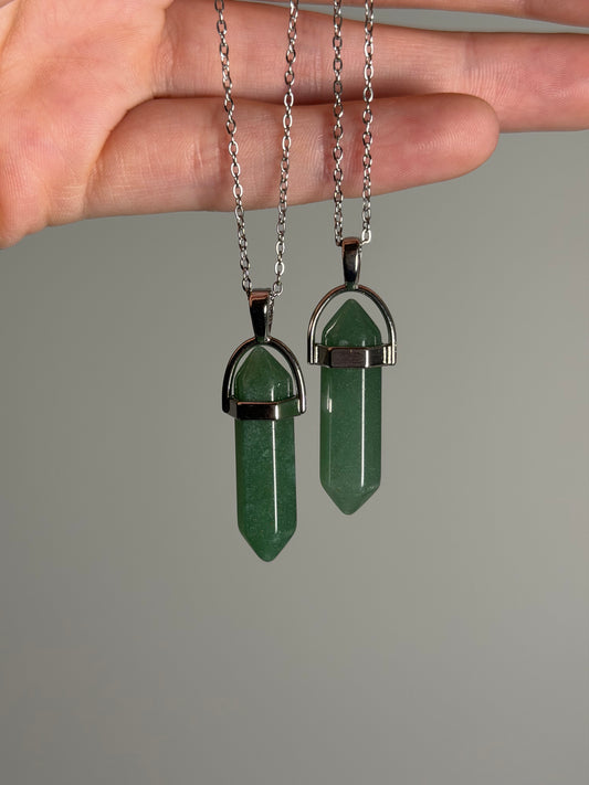 Aventurijn Point Necklace