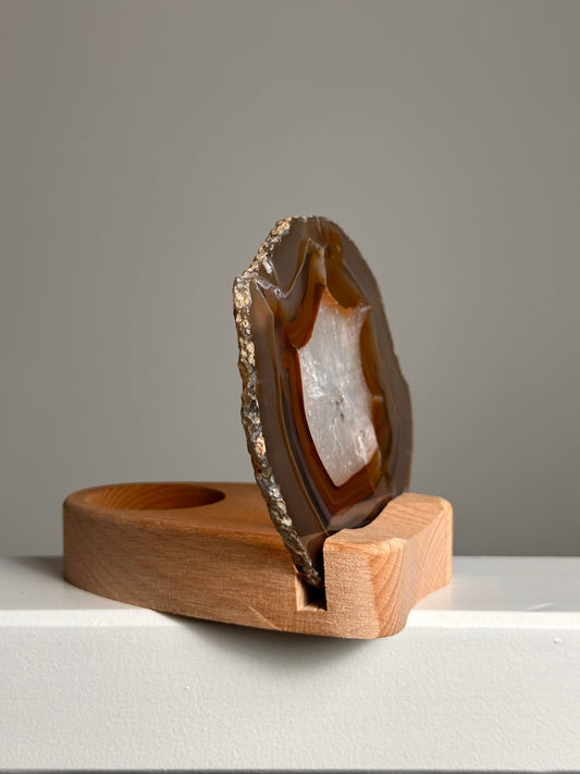 Waxinelichthouder voor Agaatschijven