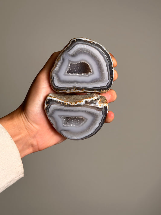 Paar Agaat Geode