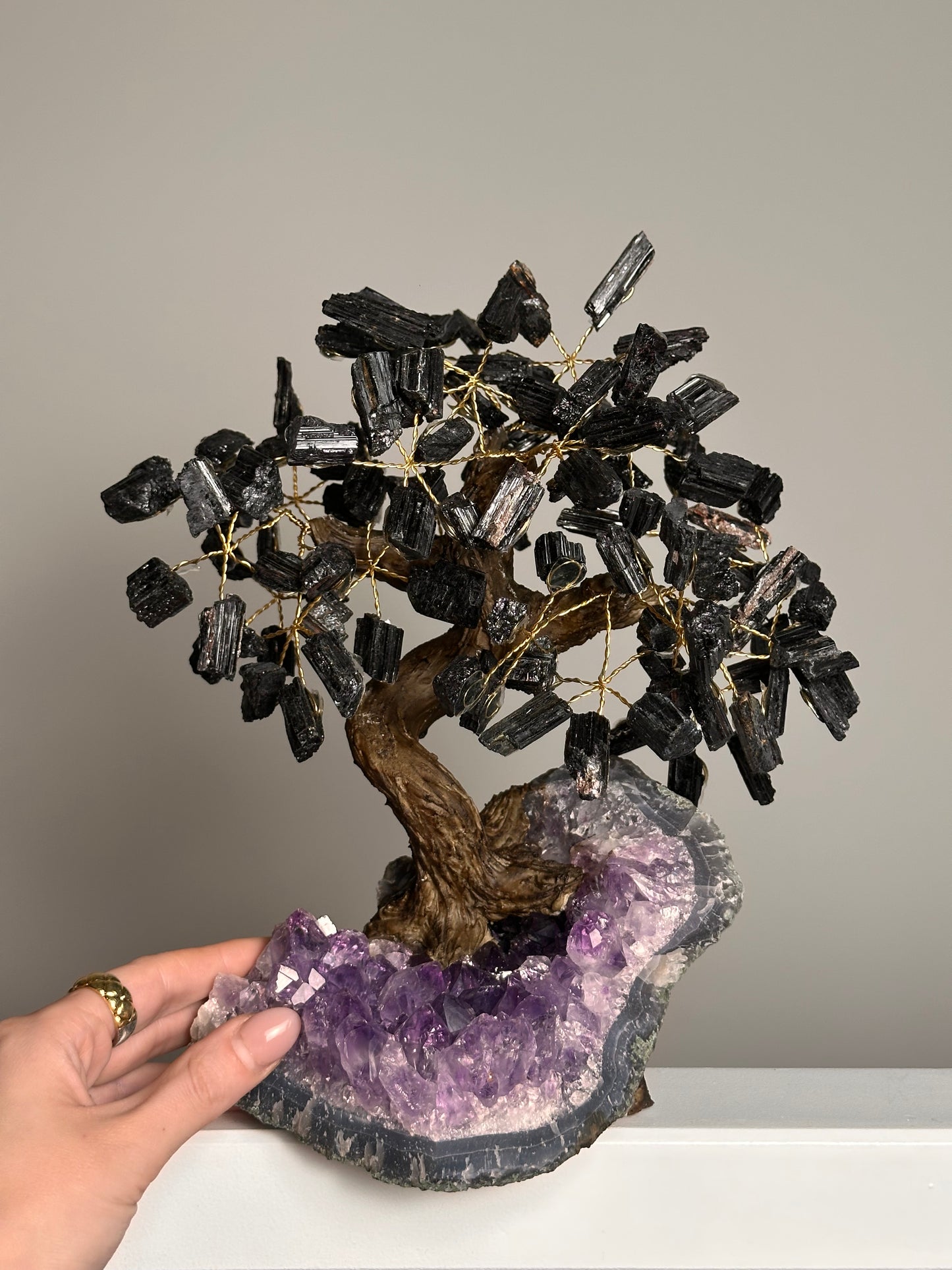 Toermalijn & Amethist Edelsteenboom