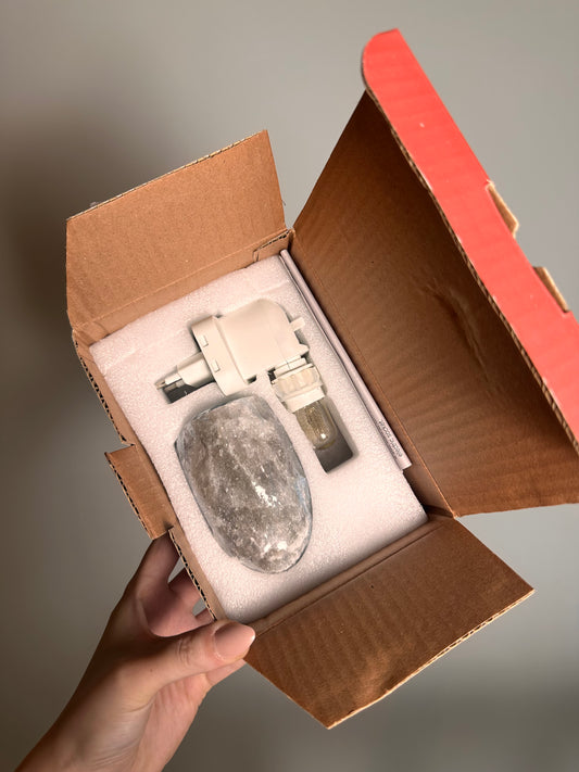 Zoutsteen Nachtlampje Grijs