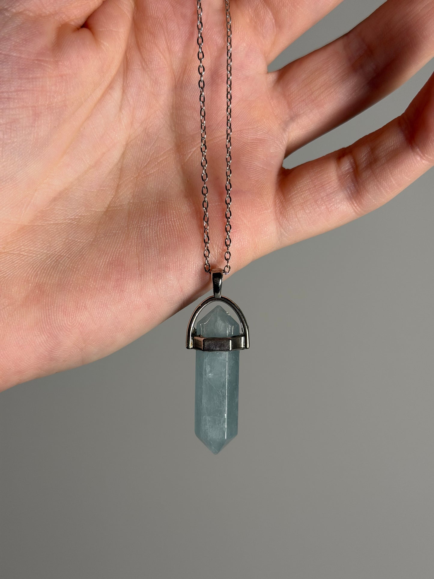Aquamarijn Point Necklace
