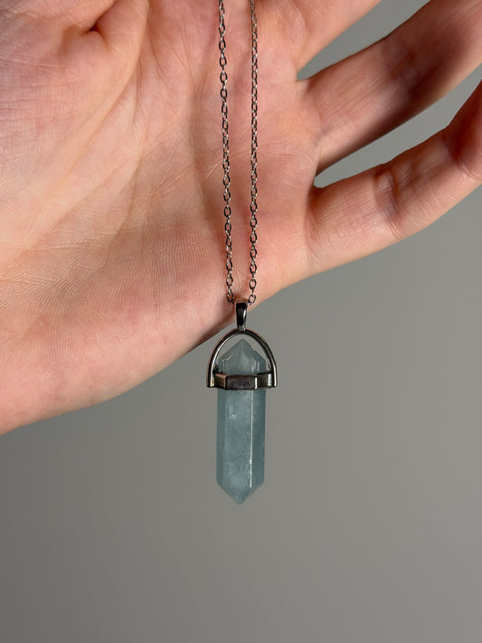 Aquamarijn Point Necklace