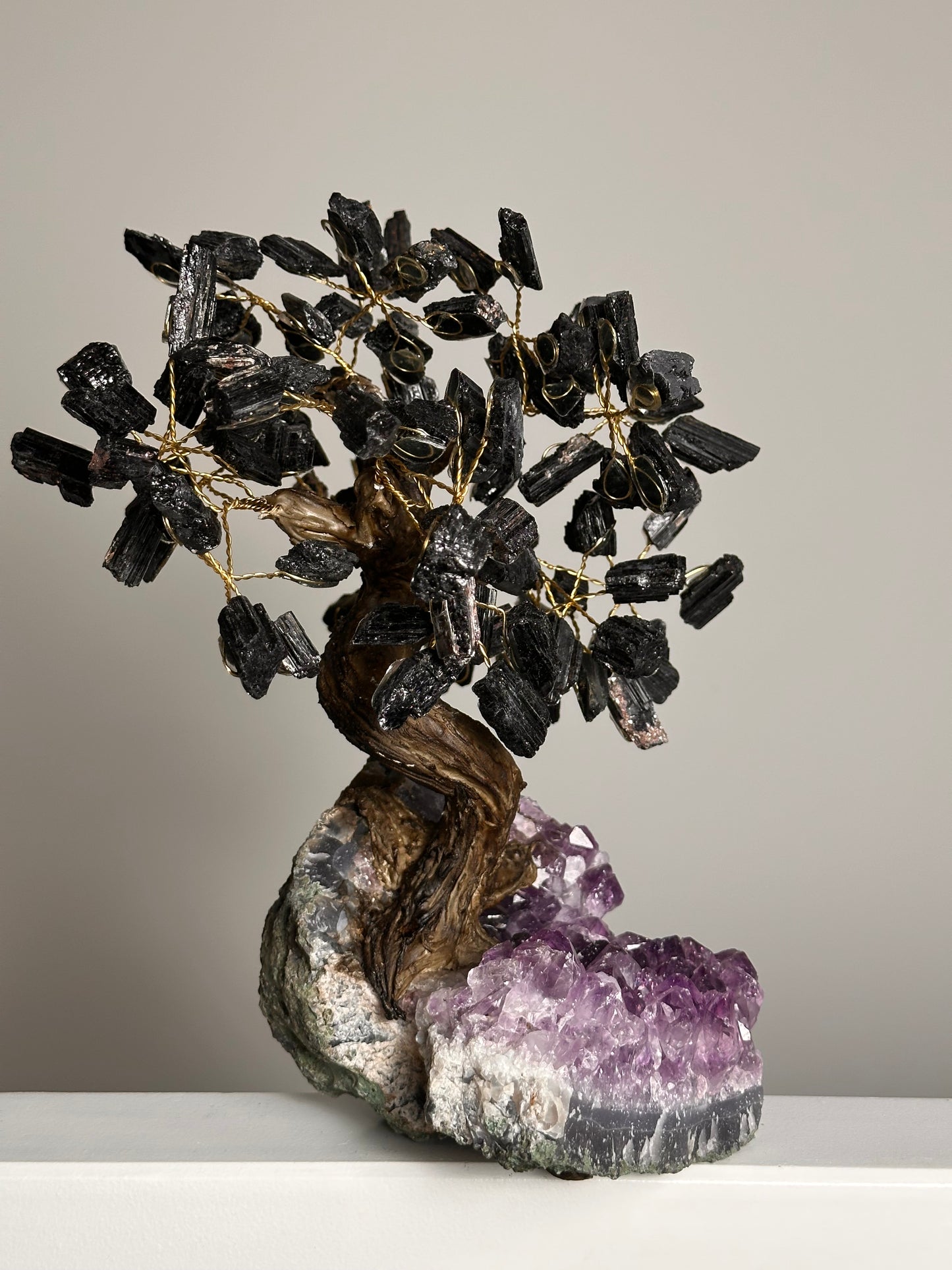 Toermalijn & Amethist Edelsteenboom